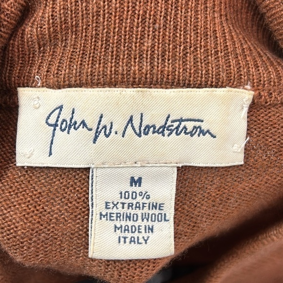 John W. Nordstrom 100% Extra-fine Merino Wool Made in Italy Turtleneck S… - Picture 3 of 7